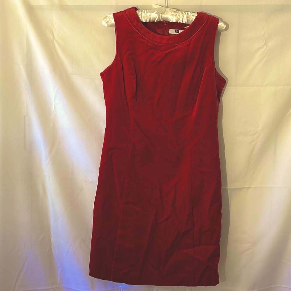 VINTAGE 90’s GAP red Velour mini dress